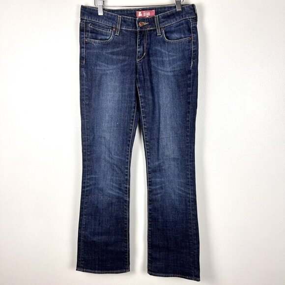 Women’s Star Low Rise Bootcut Blue Jeans 28 x 32 Y2K Grunge 90s - Picture 1 of 9